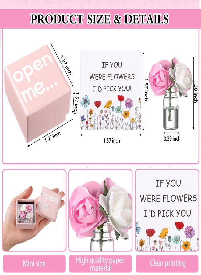 Feekoon I Love You Gift, Unique Gift for Girlfriend, Open Me Boxed Gift, Mini Handmade Flower Gift for Women Mom Mother Day Birthday Anniversary Holiday Valentine's - Image 2